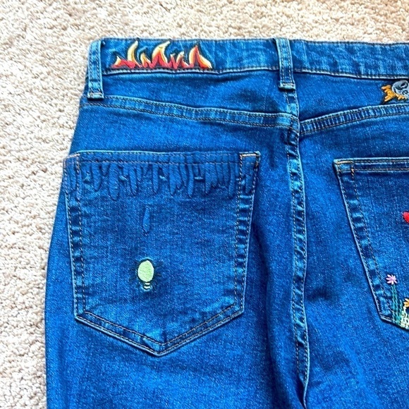 TOPSHOP MOTO Embroidered JAMIE skinny JEANS - Picture 5 of 13